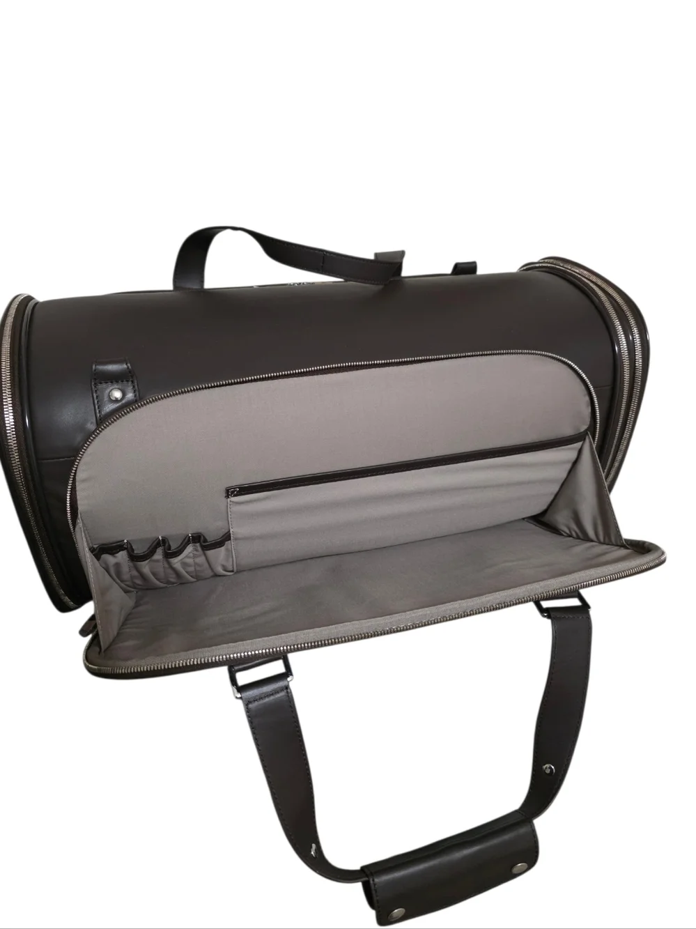 Vocier F35 Leather Travel Bag in Brown OS